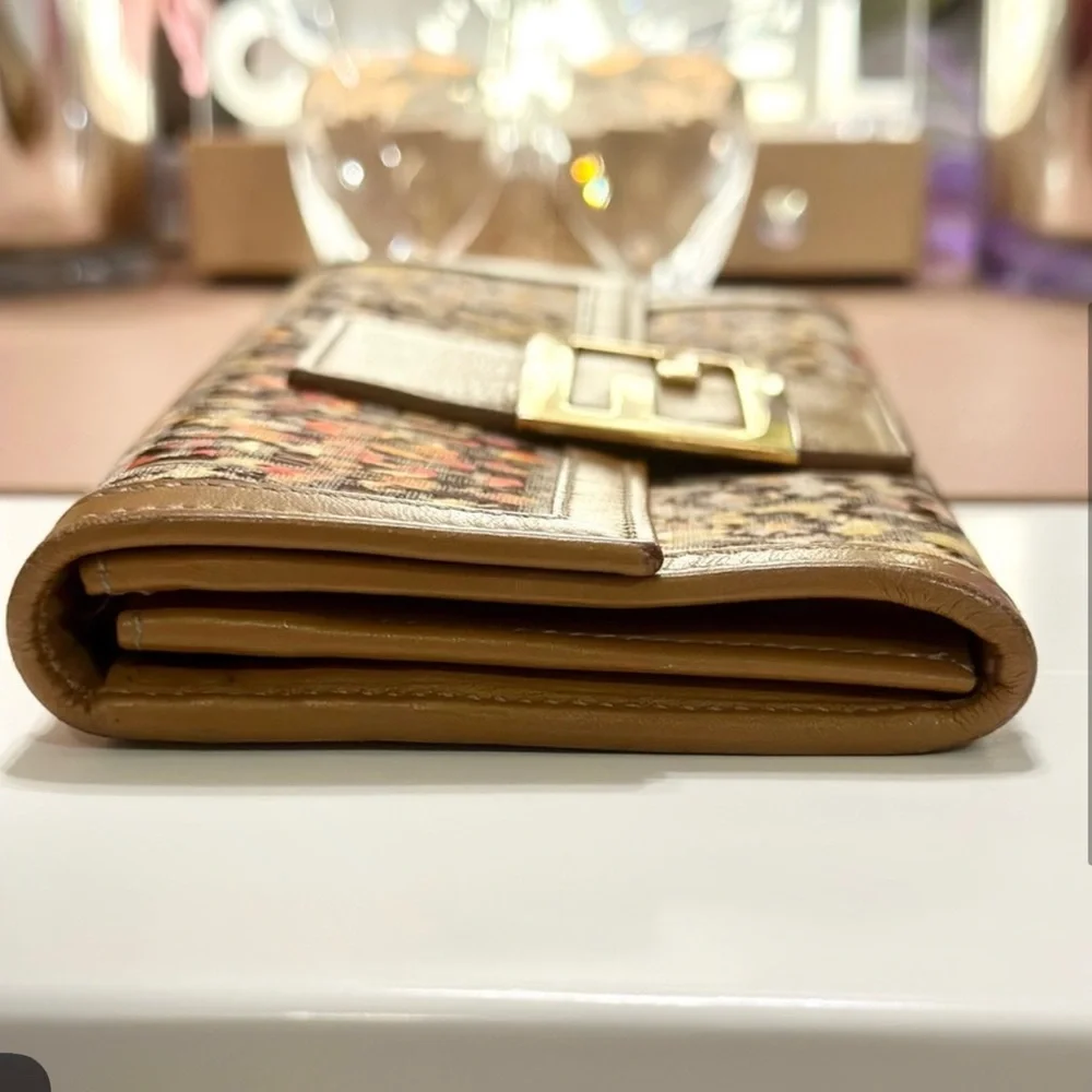 SOLD RARE Fendi Zucca Print Floral Wallet - Picture 3 of 10